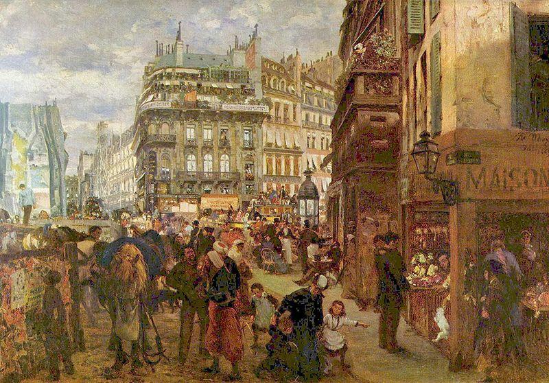 Adolph von Menzel Weekday in Paris Norge oil painting art